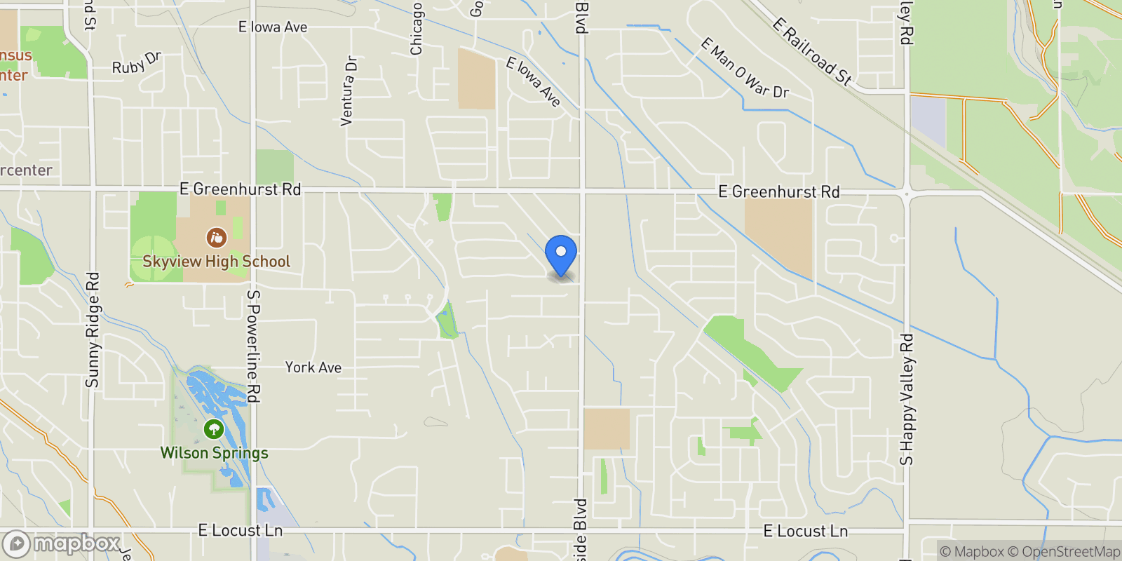 Map showing 7124 E Merlin Hawk Ct., Nampa, ID 83686, Nampa, Idaho, United States.