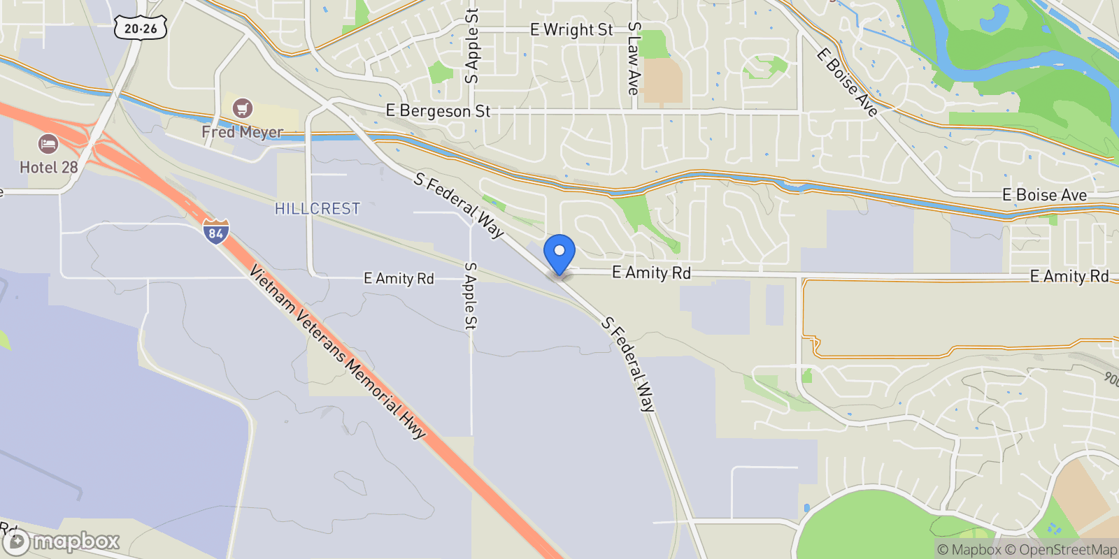 Map showing 1277 E Echelon Ridge Ln., Boise, ID 83716, Boise, Idaho, United States.