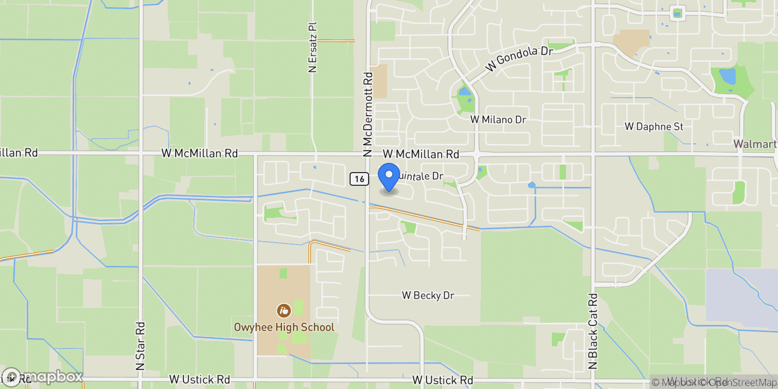 Map showing 8144 W Inspirado Drive, Meridian, ID 83646, Meridian, Idaho, United States.