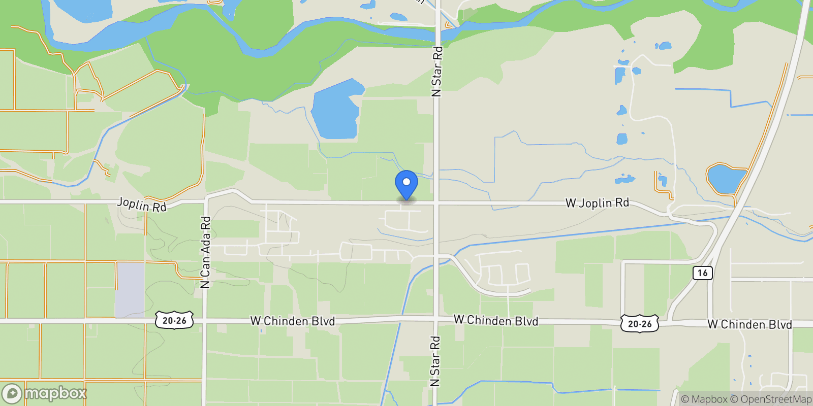 Map showing 8196 W Gallup St., Meridian, ID 83646, Meridian, Idaho, United States.