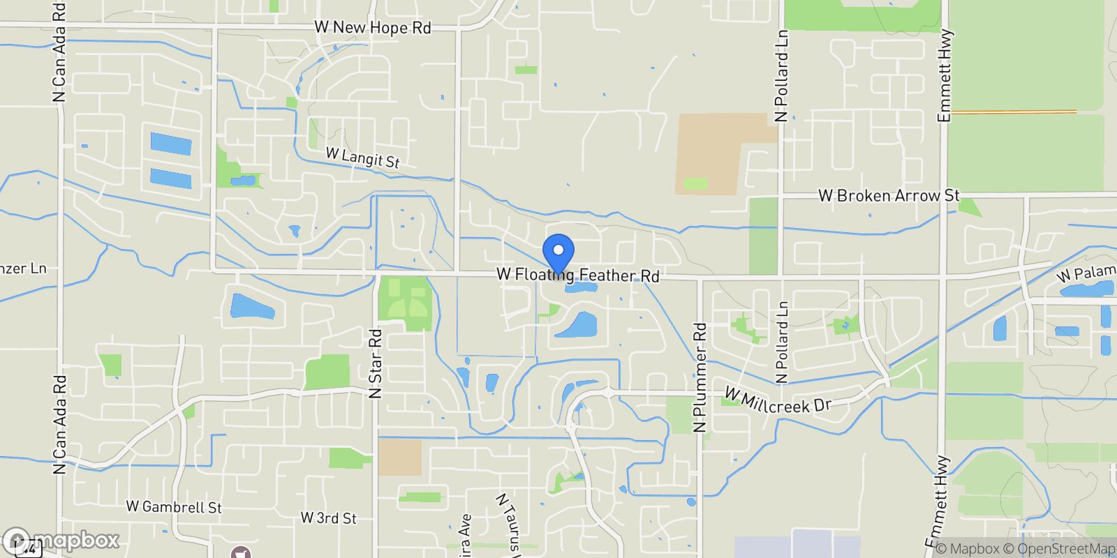 Map showing 11328 W Campanula Dr, Star, ID 83669, Star, Idaho, United States.