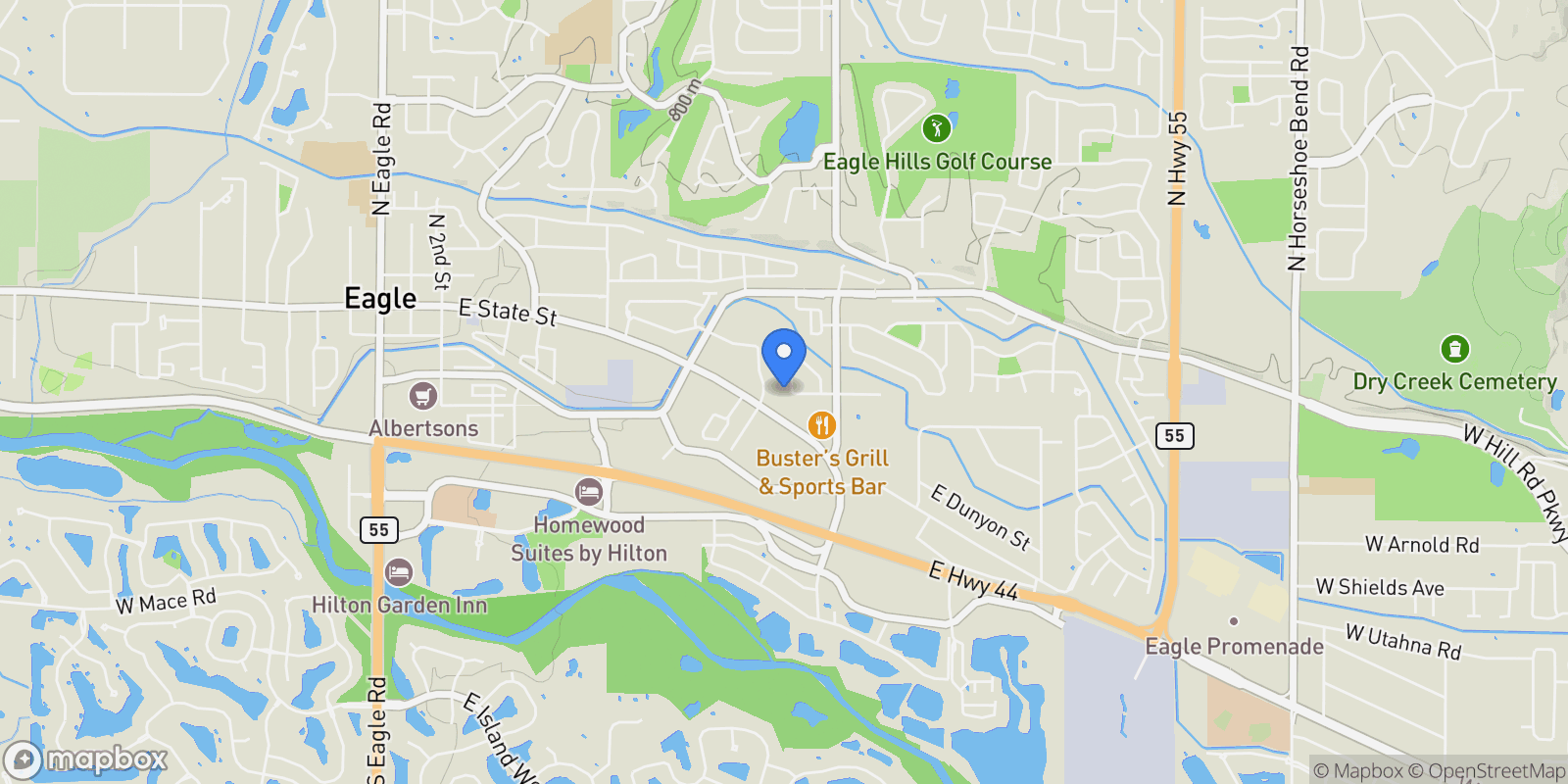 Map showing 261 S Duke Ave, Eagle, ID 83616-6505, Eagle, Idaho, United States.