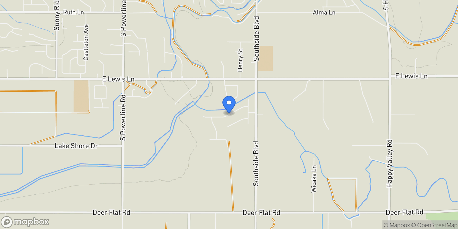 Map showing 7197 E Osprey Estates Dr., Nampa, ID 83686, Nampa, Idaho, United States.