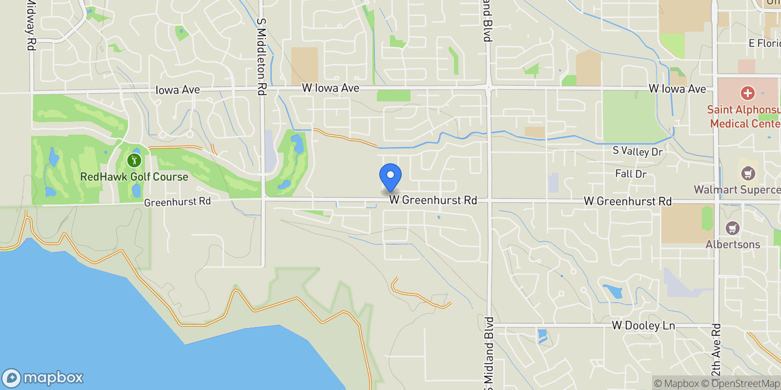 Map showing 2217 S Kona Ave., Nampa, ID 83686, Nampa, Idaho, United States.