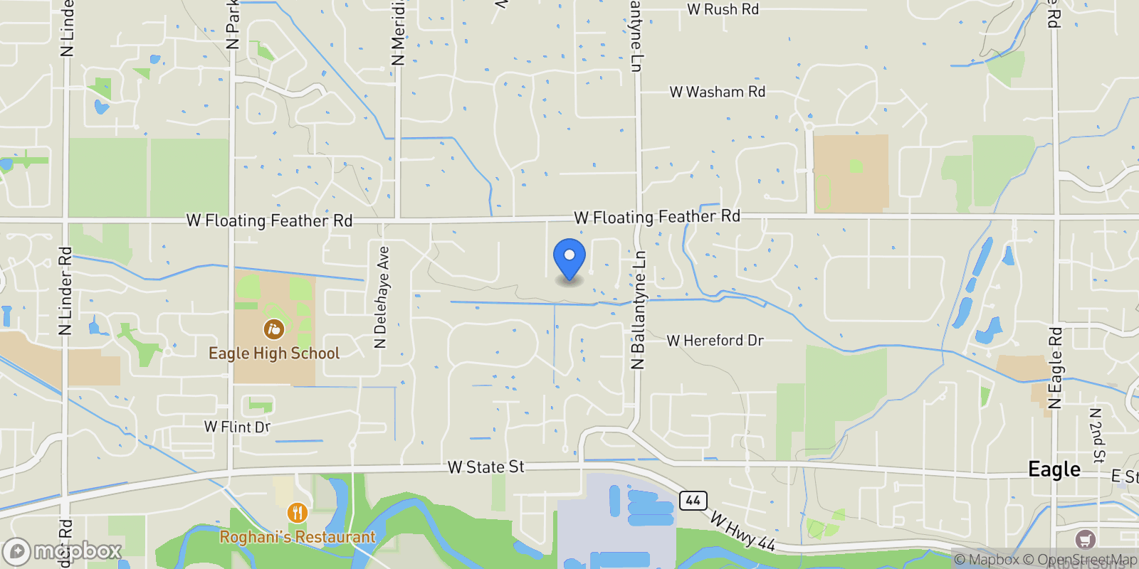 Map showing 3366 W Golden Barrel St., Eagle, ID 83616, Eagle, Idaho, United States.
