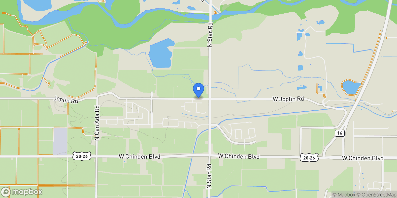 Map showing 7094 N Canter Trail Ave., Meridian, ID 83646, Meridian, Idaho, United States.