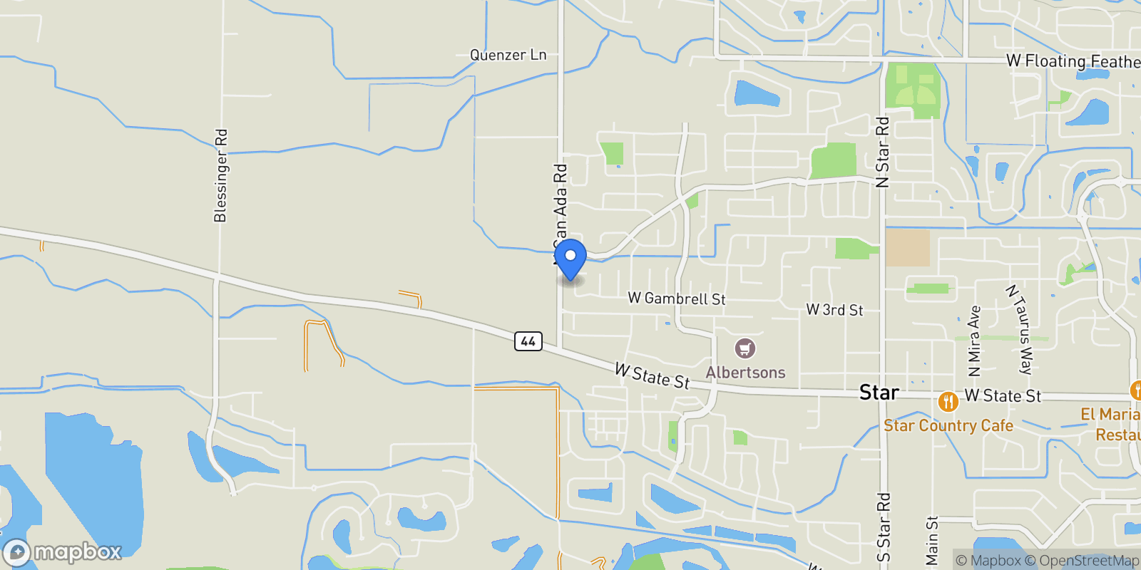 Map showing 525 N Heliopolis Way, Star, ID 83669, Star, Idaho, United States.