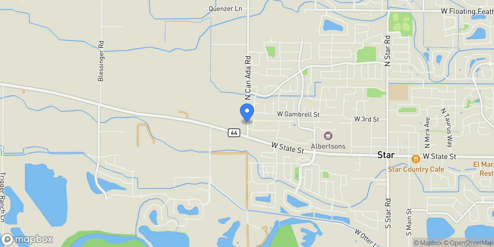 Map showing 22289 N Can Ada Rd, Star, ID 83669, Star, Idaho, United States.