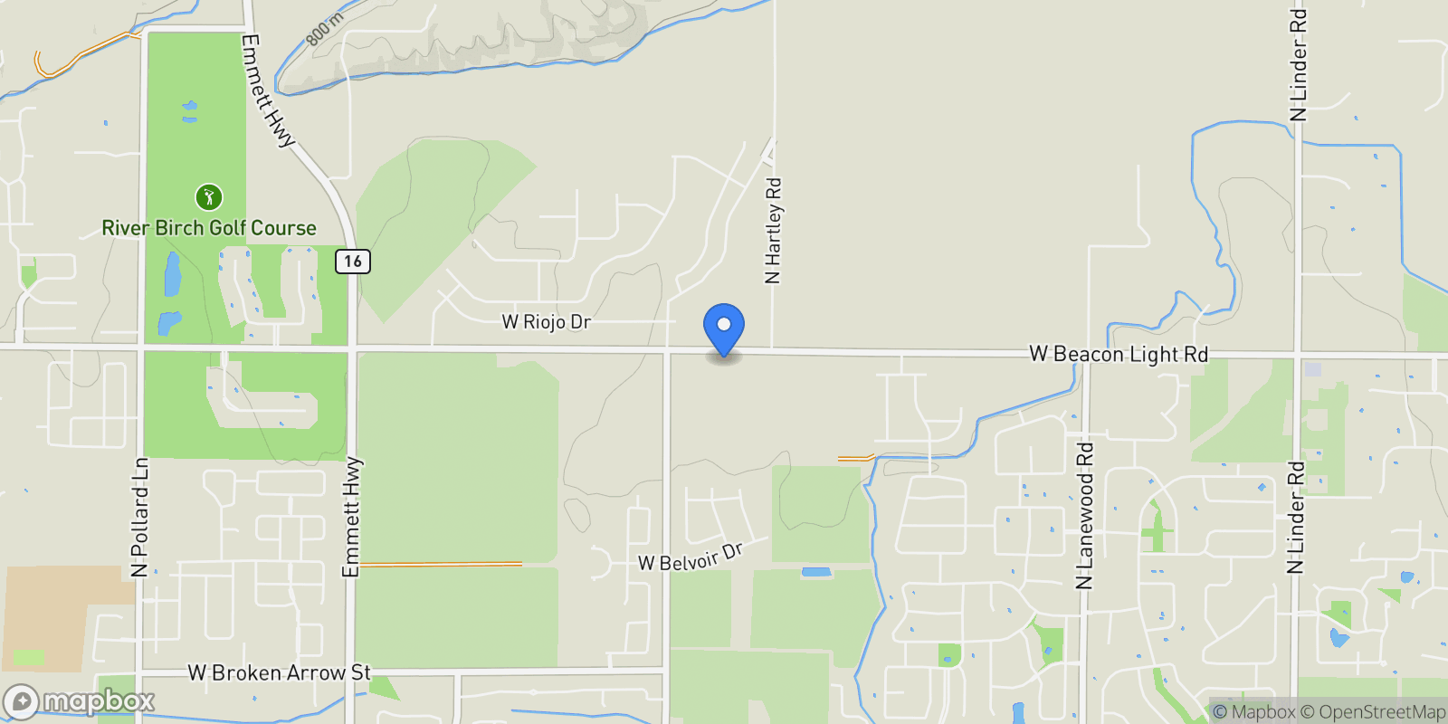 Map showing 6101 W Estuary St, Eagle, ID 83616, Eagle, Idaho, United States.