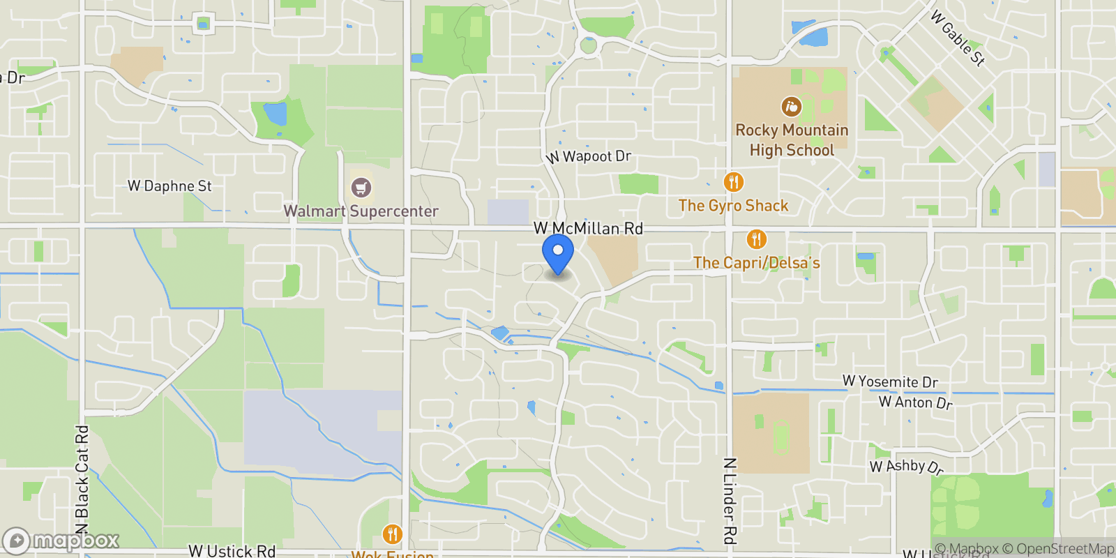 Map showing 2452 W Astonte Drive, Meridian, ID 83646, Meridian, Idaho, United States.