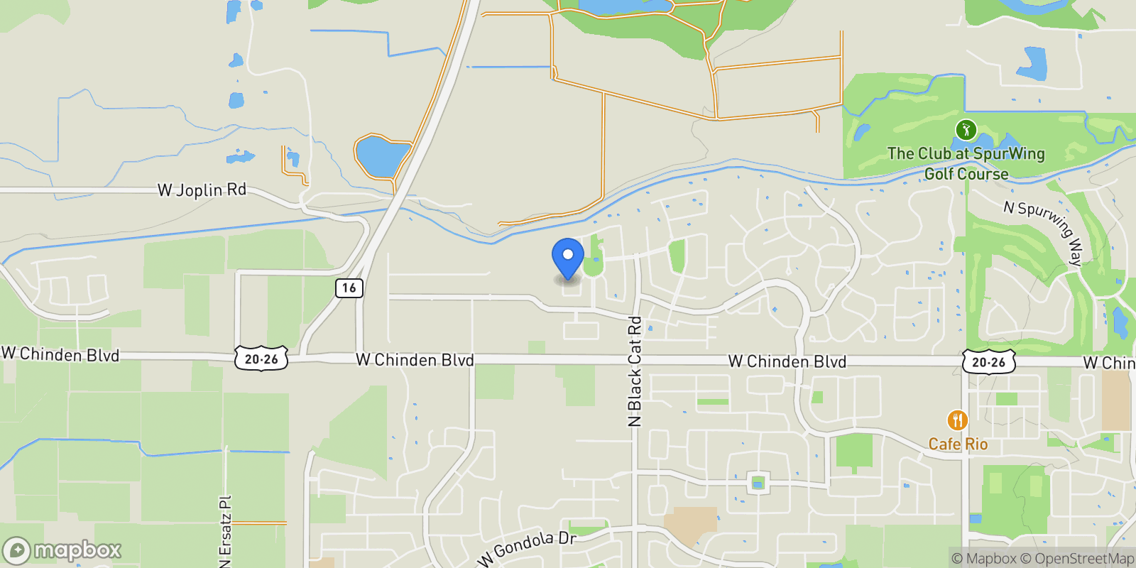 Map showing 6790 N Willowside Ave, Meridian, ID 83646, Meridian, Idaho, United States.