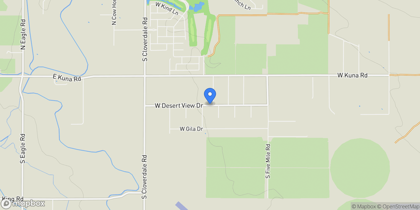 Map showing 11998 W Cheer Ln, Kuna, ID 83634, Kuna, Idaho, United States.