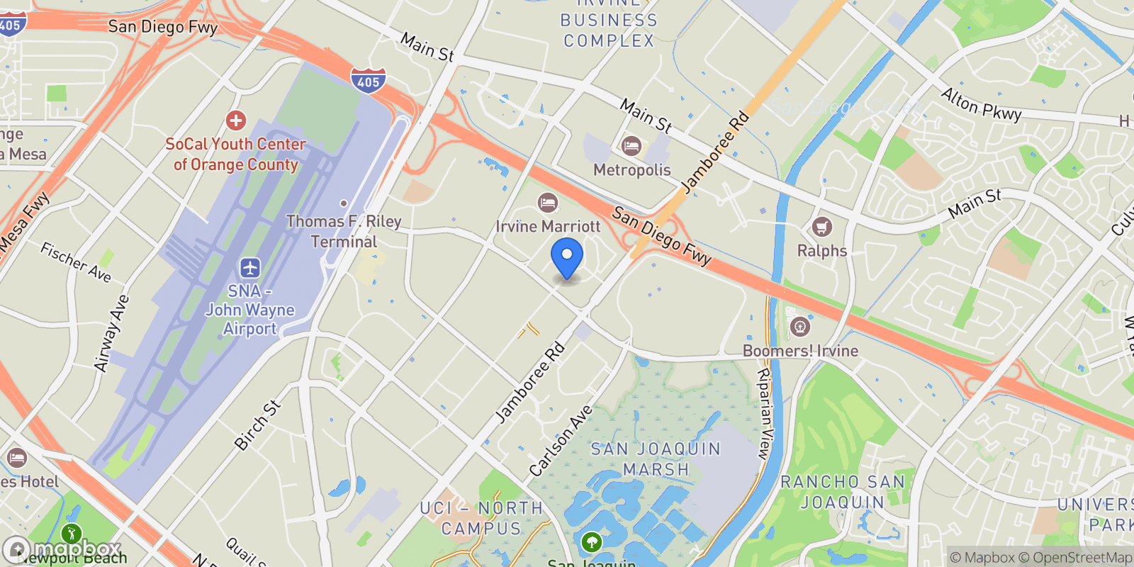 Map showing 1209 Rivington, Irvine, CA 92612, Irvine, California, United States.