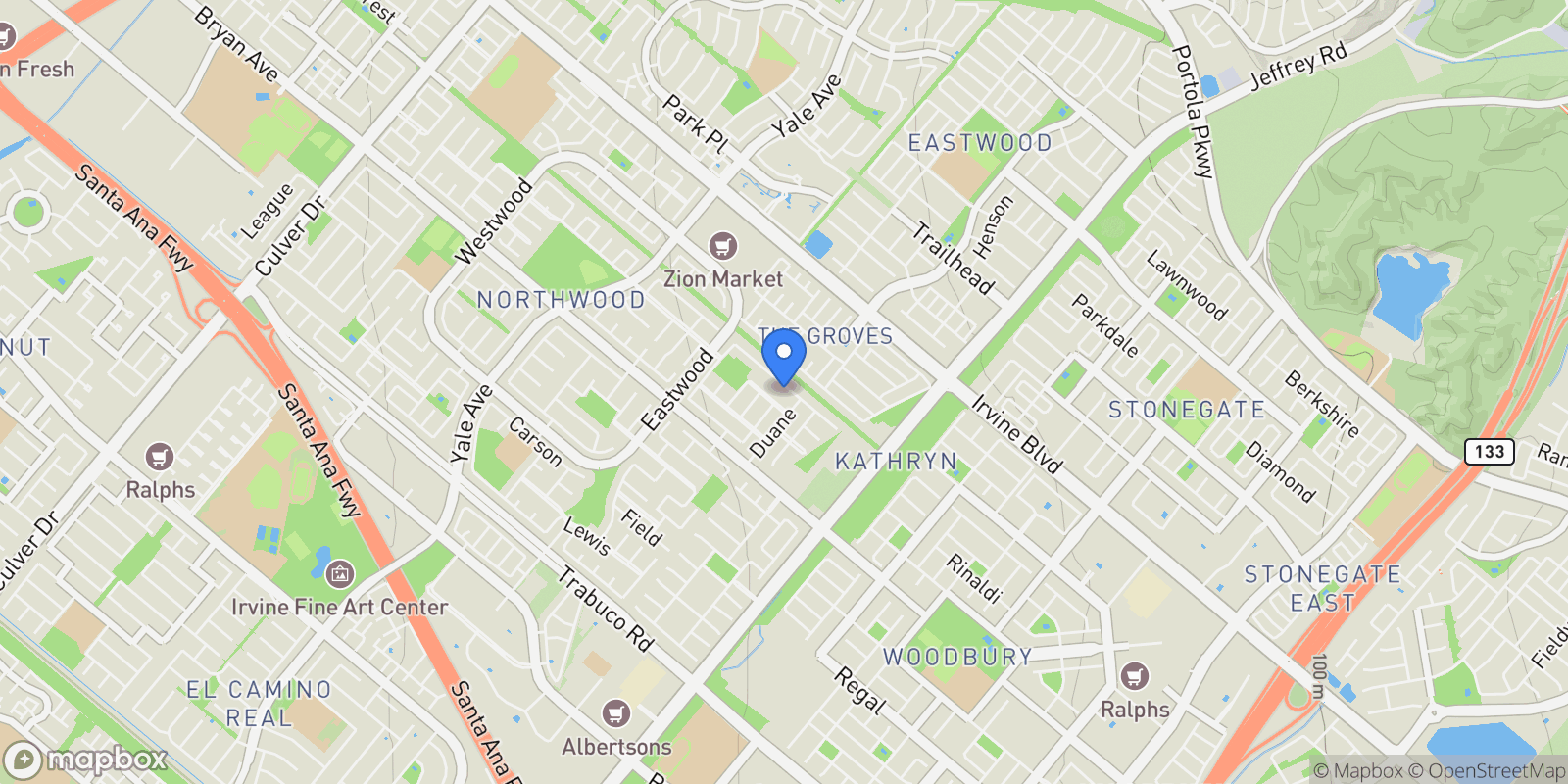 Map showing 39 Cape Cod, Irvine, CA 92620, Irvine, California, United States.