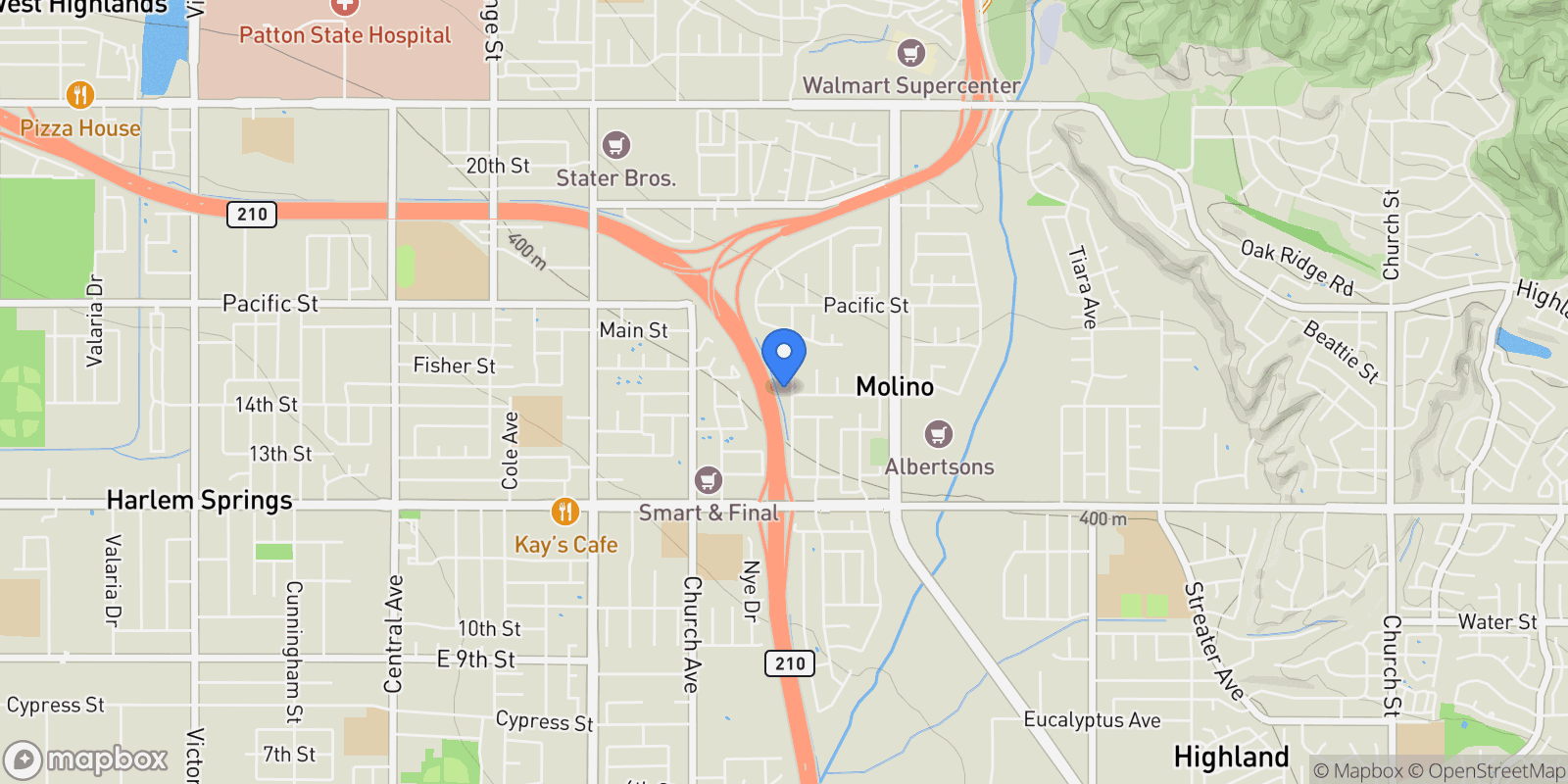 Map showing 0 La Praix Street, Highland, CA 92346, Highland, California, United States.