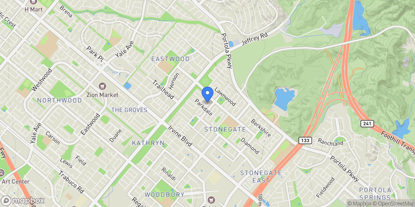 Map showing 63 Birmingham, Irvine, CA 92620, Irvine, California, United States.