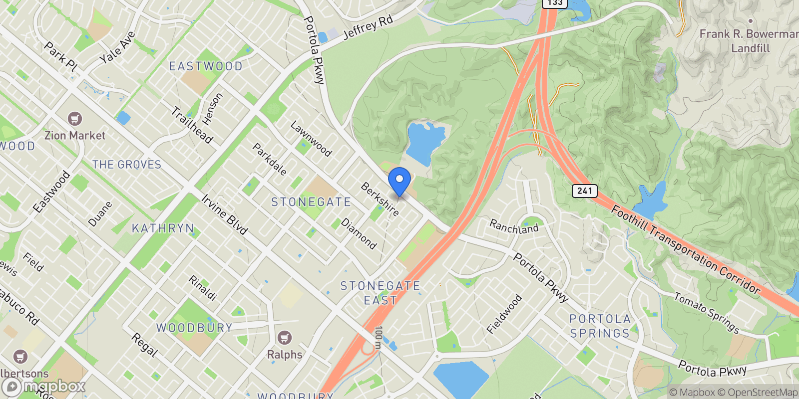Map showing 123 Windham, Irvine, CA 92620, Irvine, California, United States.