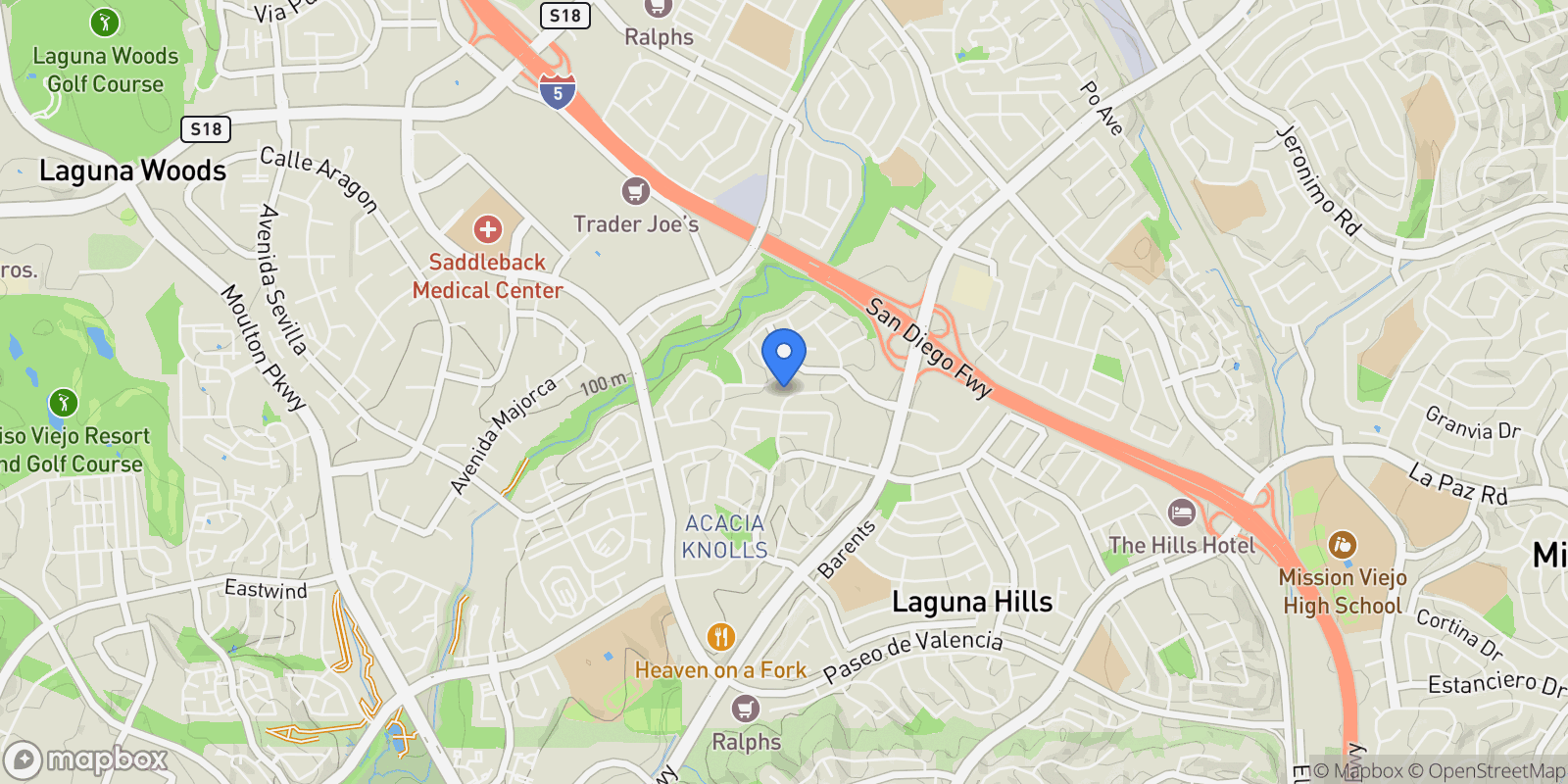 Map showing 24861 Camberwell Street, Laguna Hills, CA 92653, Laguna Hills, California, United States.