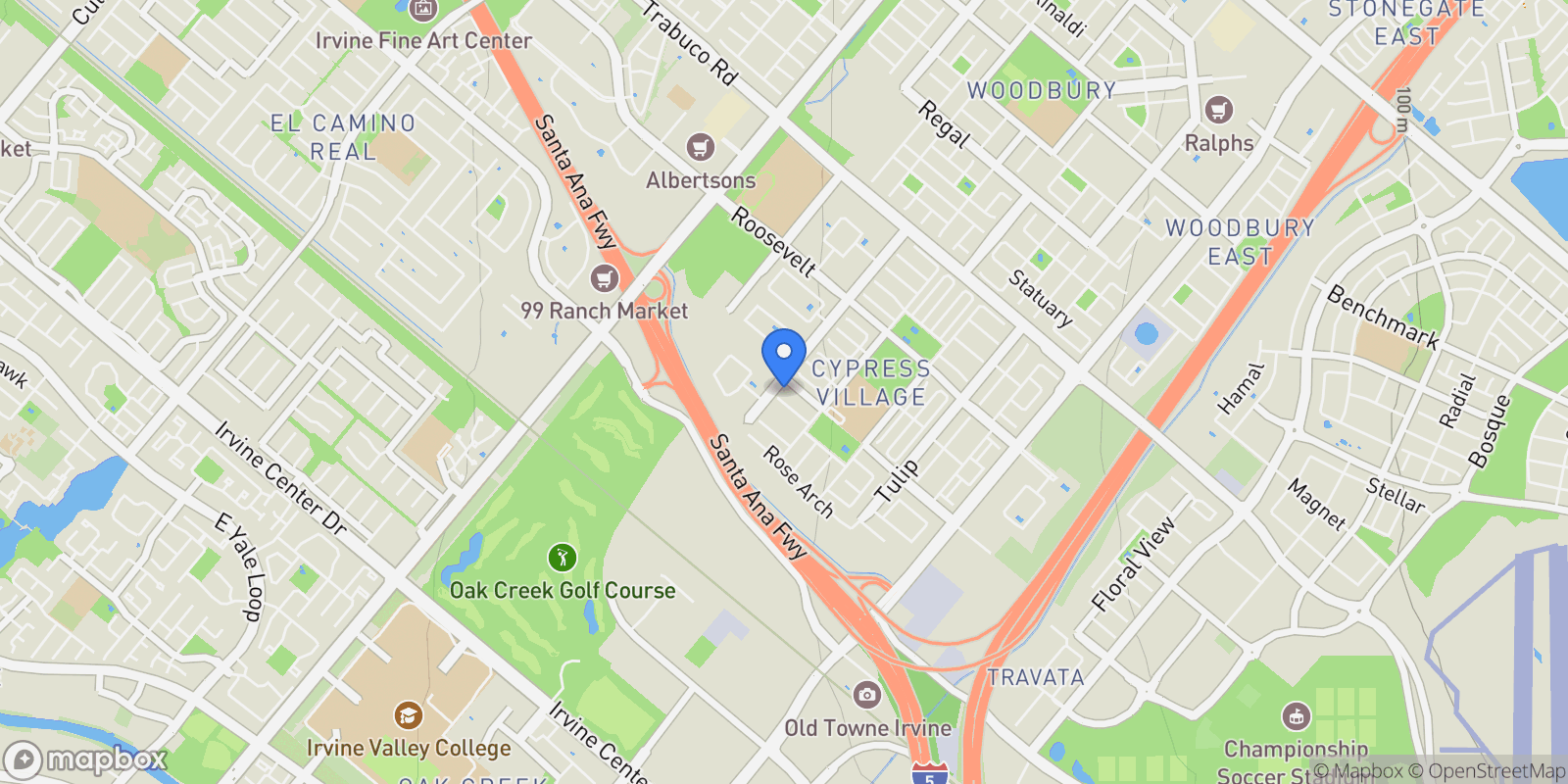 Map showing 57 Strawberry Grove, Irvine, CA 92620, Irvine, California, United States.