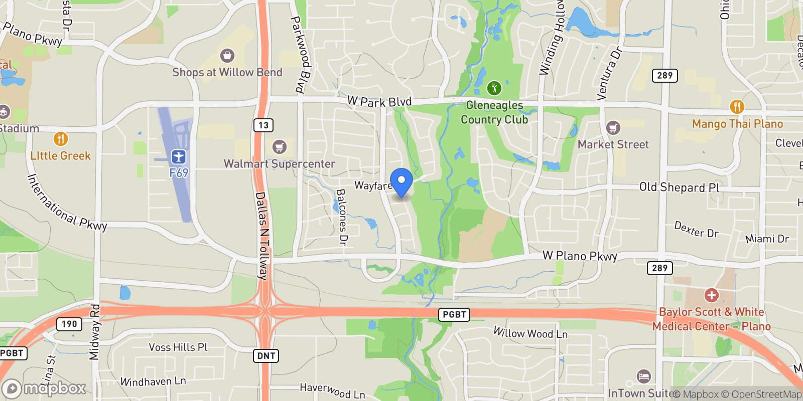 Map showing 5701 Danmire Court, Plano, TX, 75093, USA, Plano, Texas, United States.