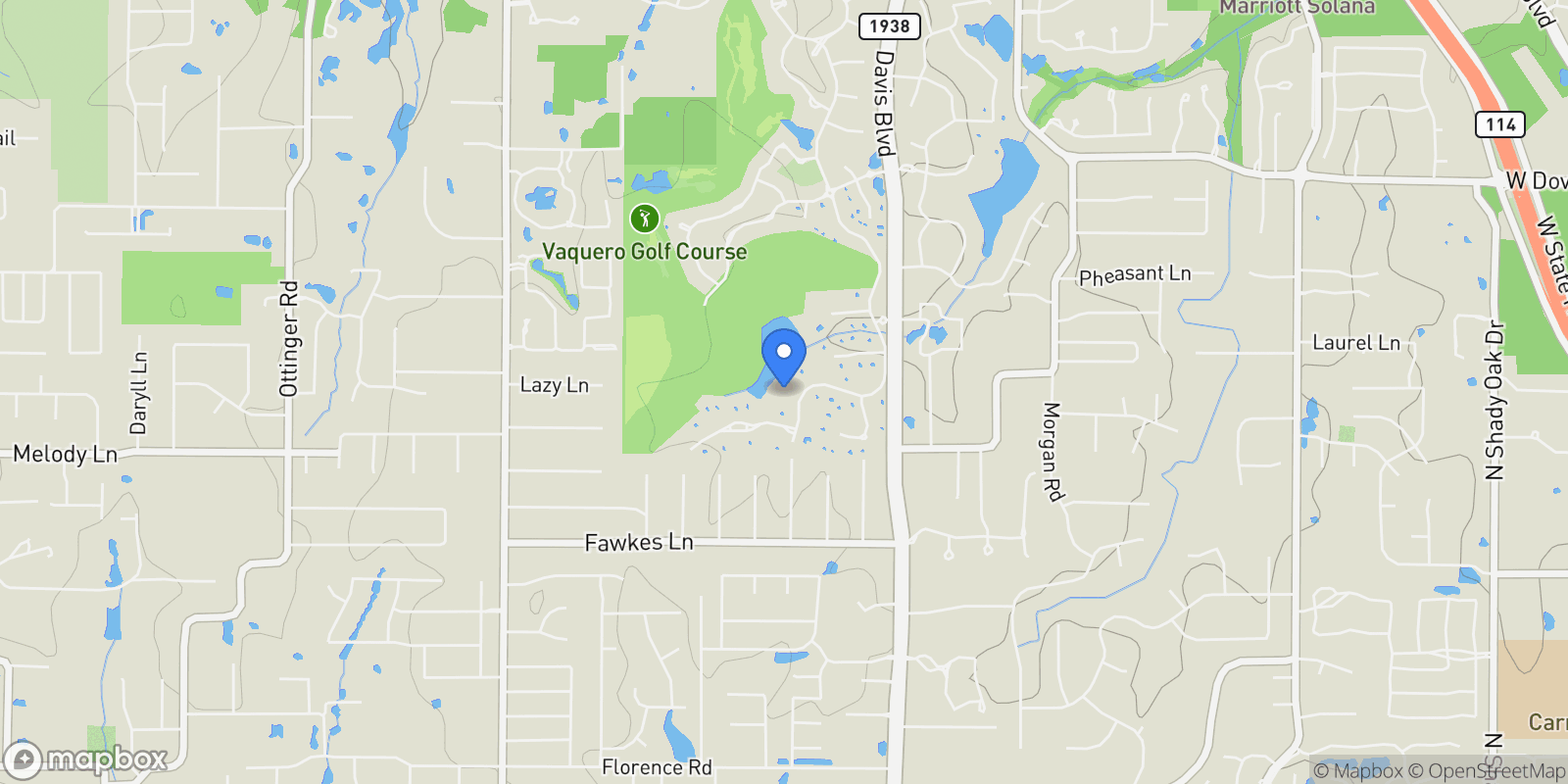 Map showing 1110 Post Oak Place, Westlake, TX, 76262, USA, Keller, Texas, United States.