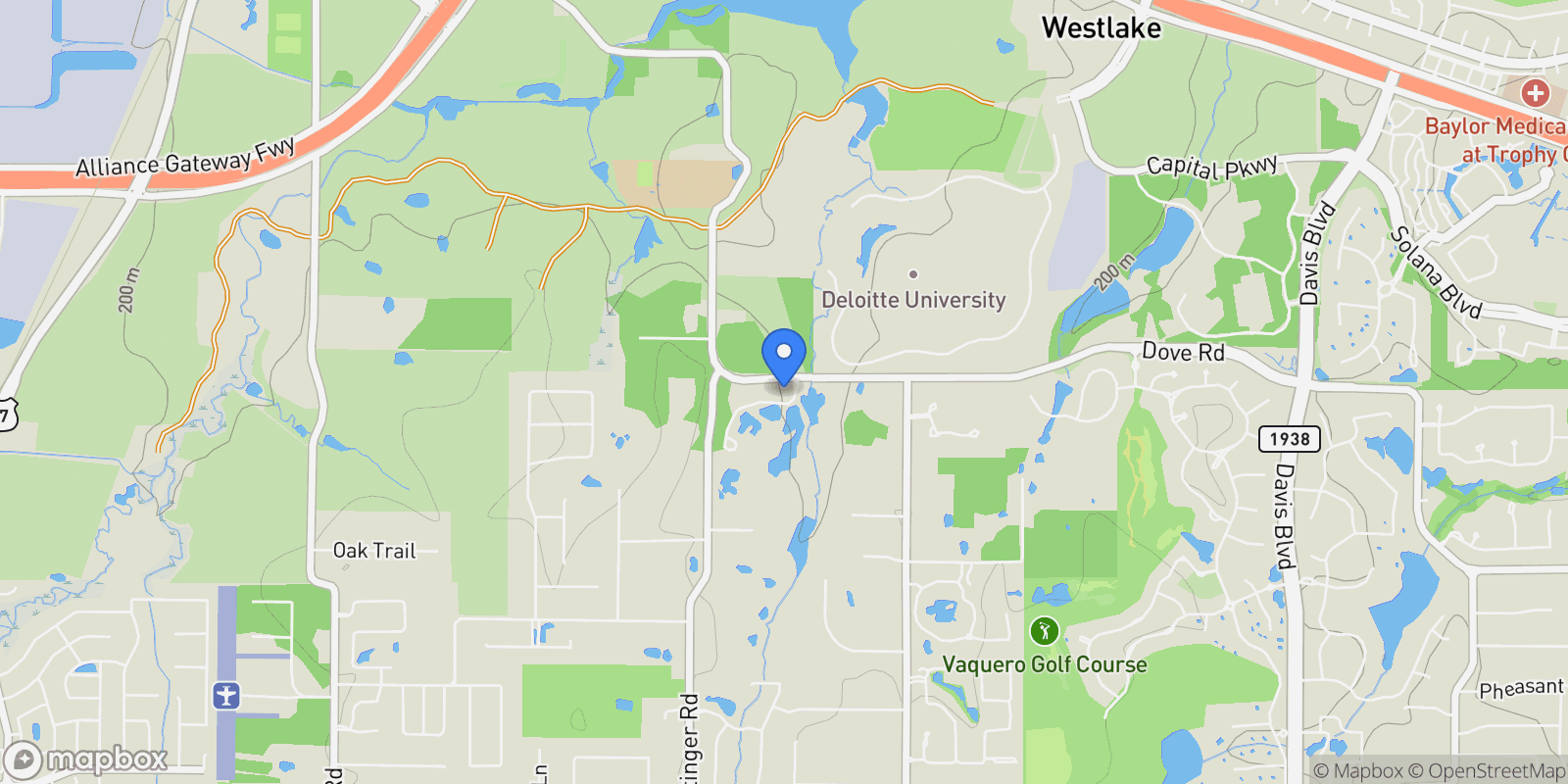 Map showing 2 Paigebrooke, Westlake, TX, 76262, USA, Keller, Texas, United States.