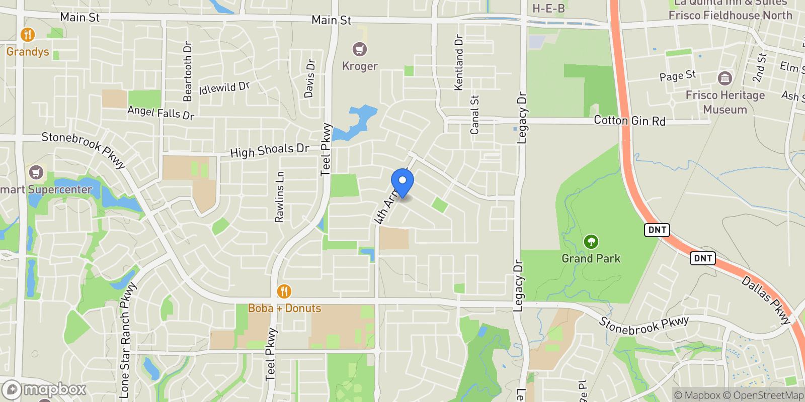 Map showing 3506 Evita Drive, Frisco, TX, 75034, USA, Frisco, Texas, United States.