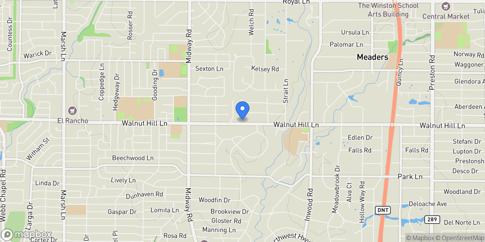 Map showing 4549 Walnut Hill Lane, Dallas, TX, 75229, USA, Dallas, Texas, United States.