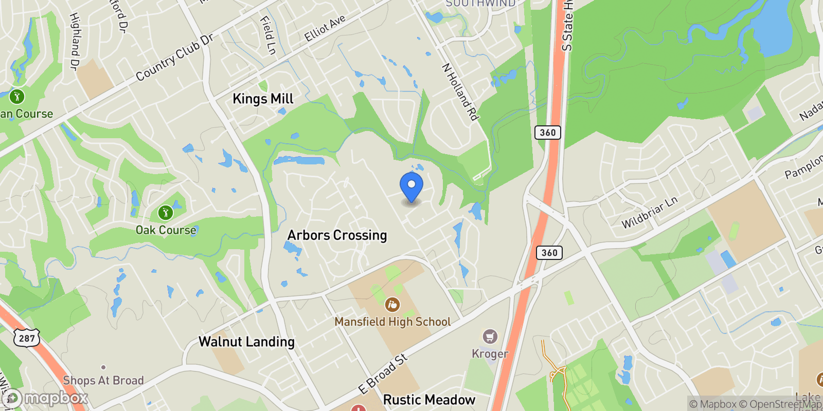 Map showing 3209 Penny Lane, Mansfield, TX, 76063, USA, Mansfield, Texas, United States.