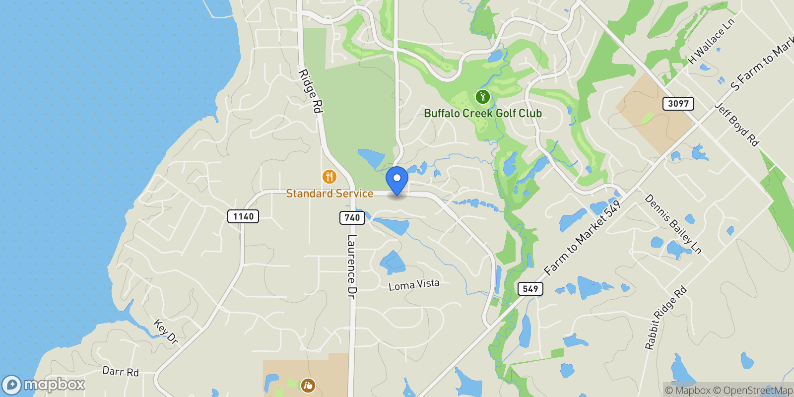 Map showing 524 Heathland, Heath, TX, 75032, USA, Heath, Texas, United States.