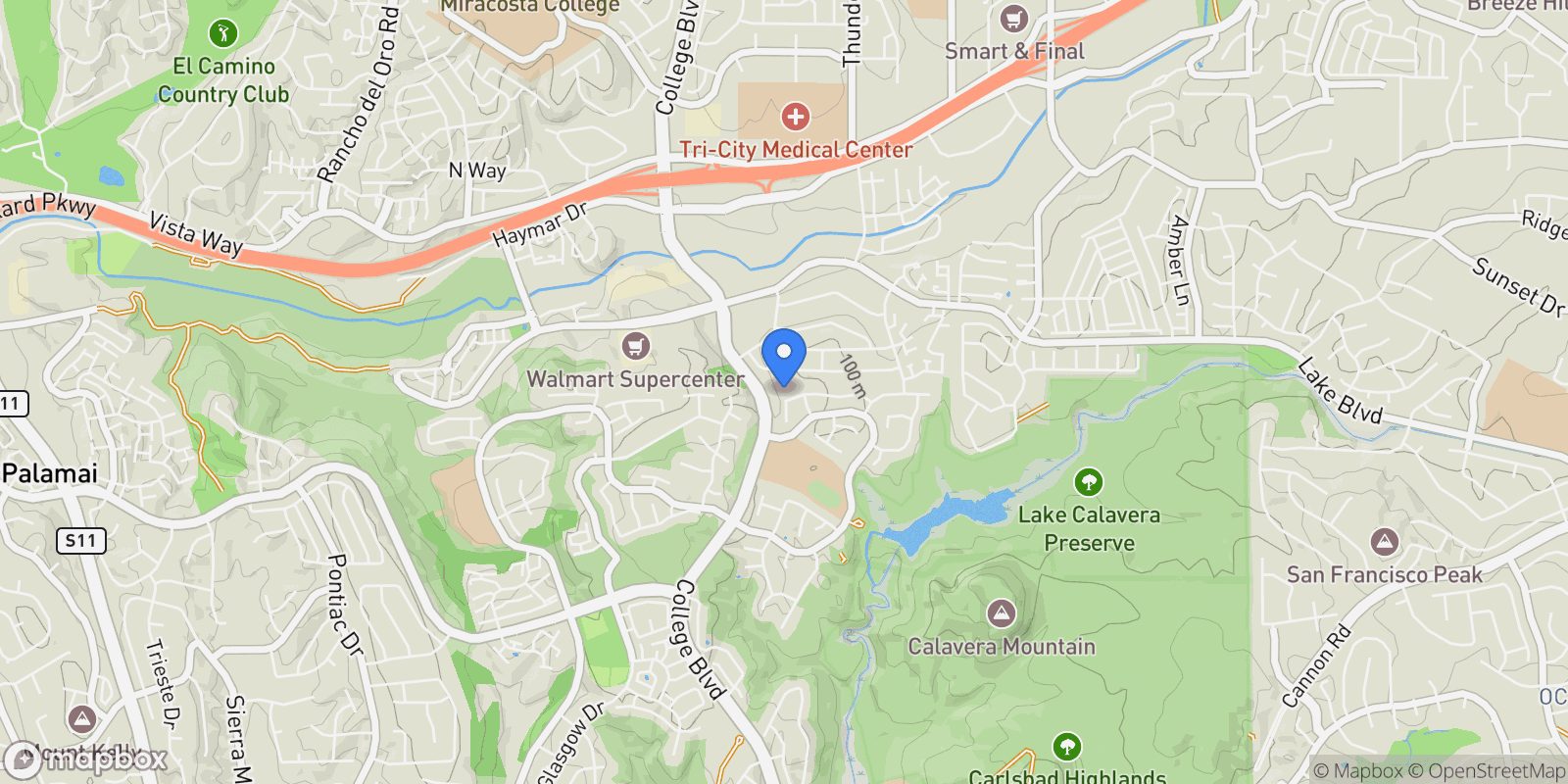 Map showing 3840 Stoneridge Road, Carlsbad, CA, 92008, USA, Carlsbad, California, United States.