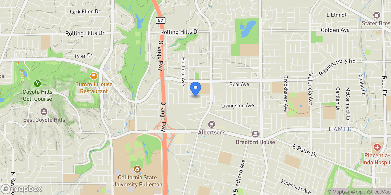 Map showing 613 Lori Way, Placentia, CA, 92870, USA, Placentia, California, United States.