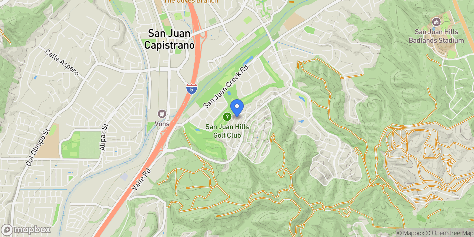 Map showing 27313 Via Capri, San Juan Capistrano, CA, 92675, USA, San Juan Capistrano, California, United States.