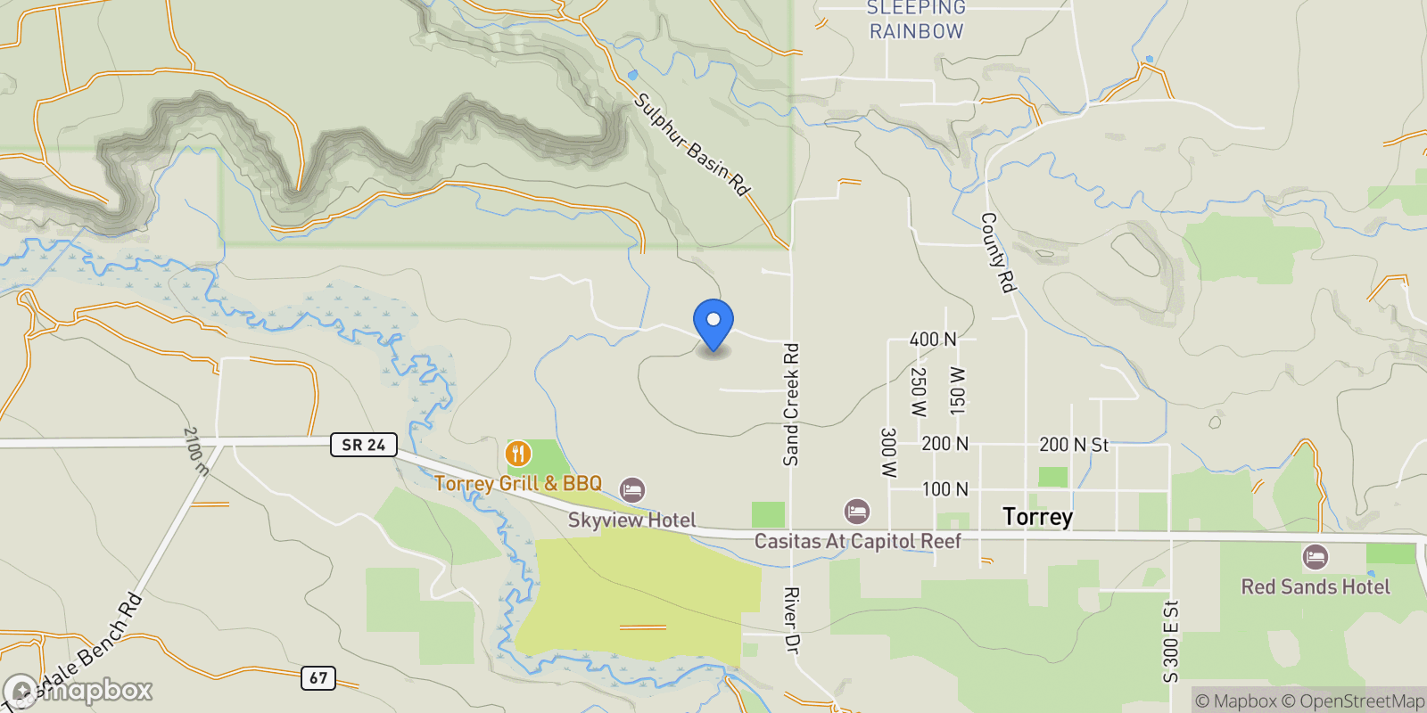 Map showing 397 N WENDY DR, Torrey, Utah, United States.