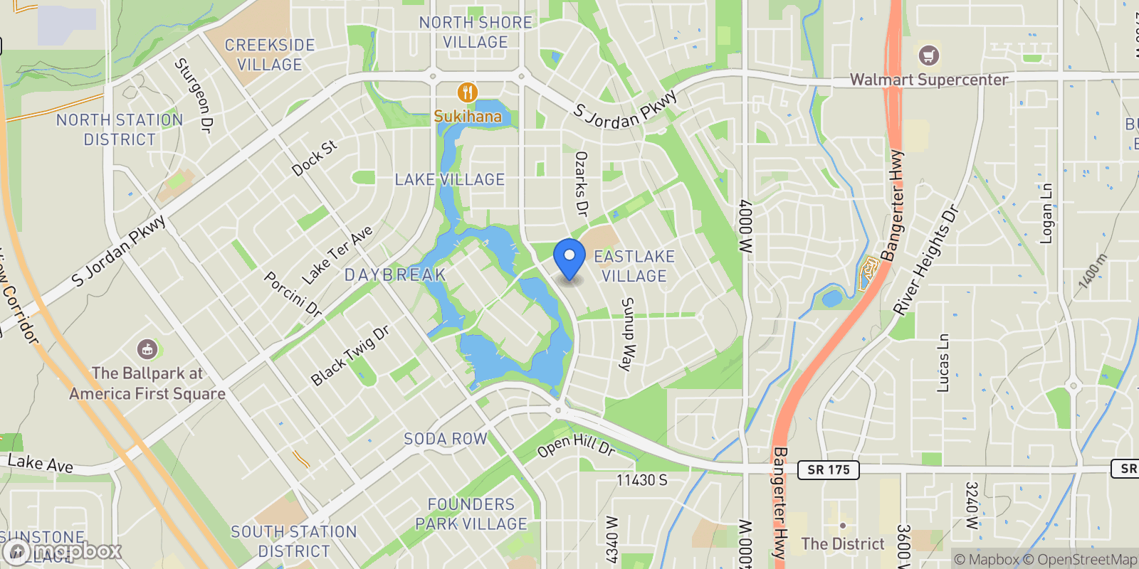 Map showing 10934 S CORALVILLE WAY, South Jordan, Utah, United States.