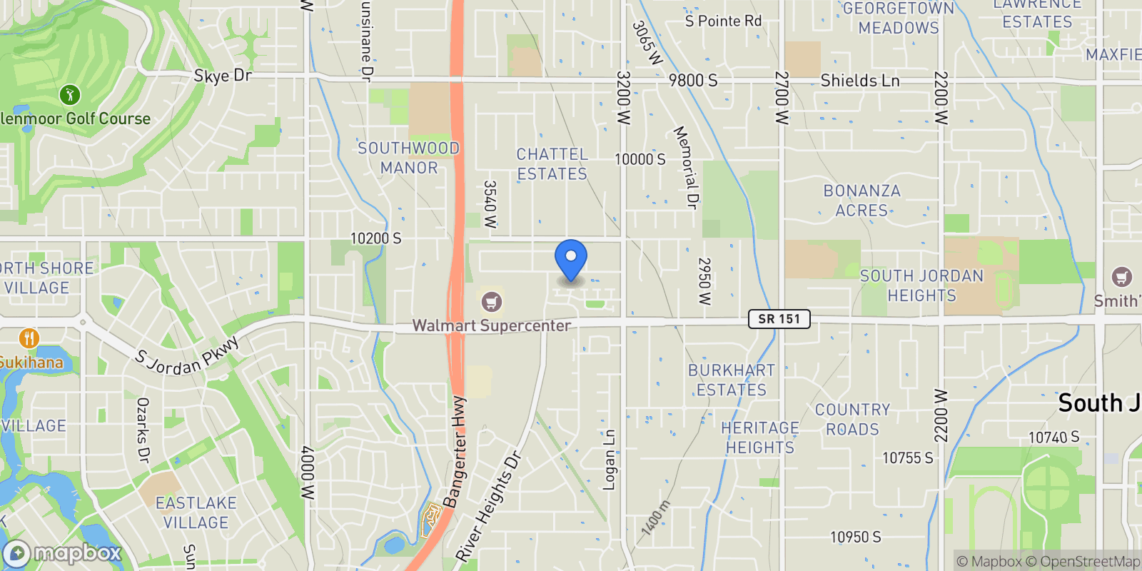 Map showing 10333 S WAPATI MOON PL, South Jordan, Utah, United States.