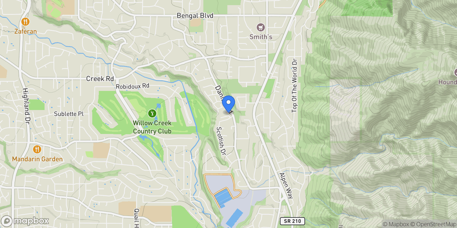 Map showing 3261 E LANTERN HILL CT, Sandy, Utah, United States.