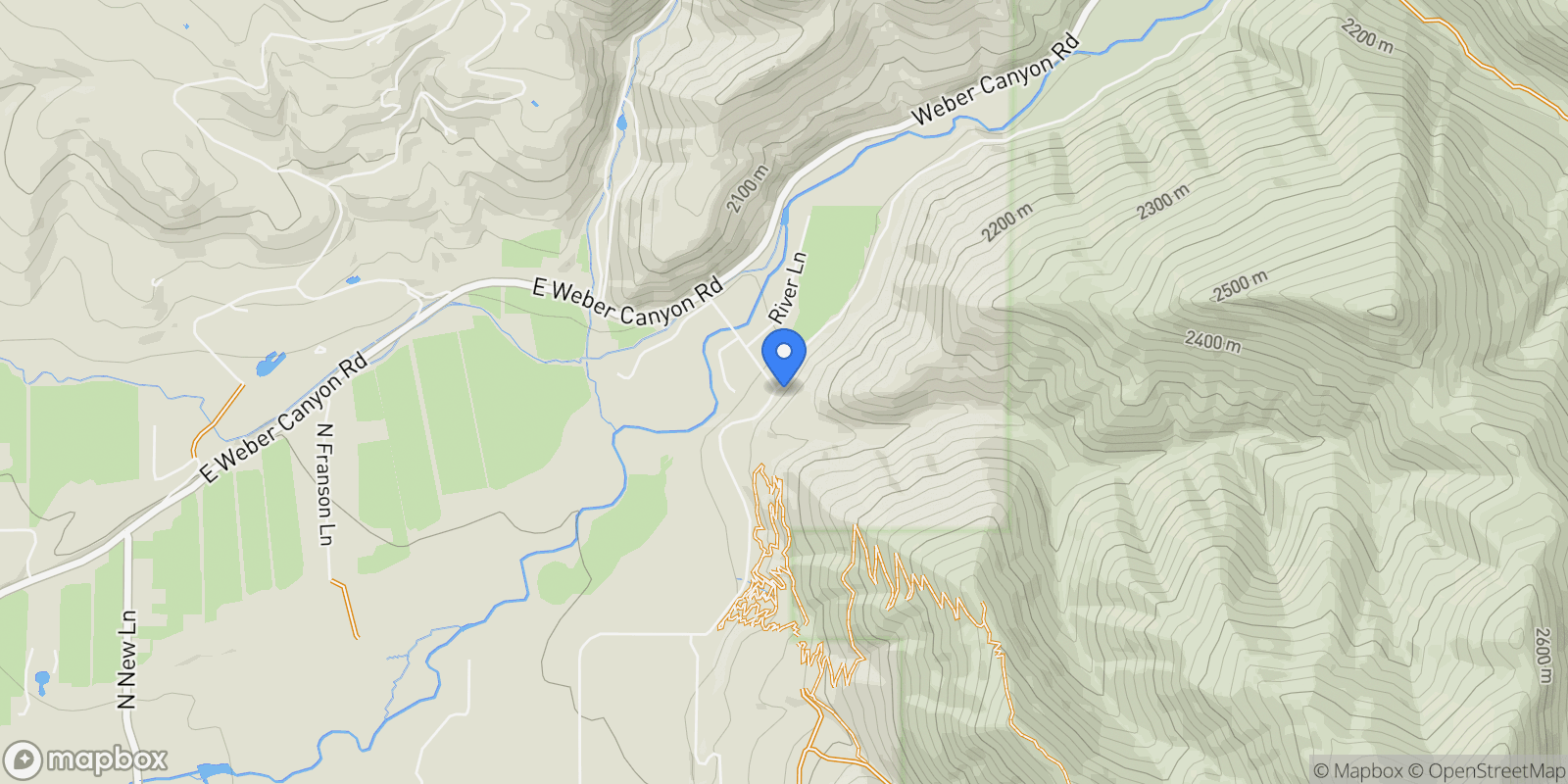 Map showing 1400 WEBER WILD RD, Kamas, Utah, United States.