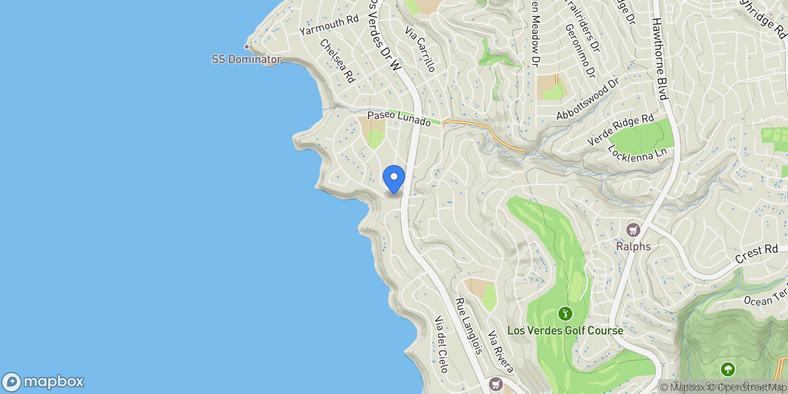 Map showing 3004 Paseo Del Mar, Palos Verdes Estates, CA, 90274, USA, Rolling Hills Estates, California, United States.