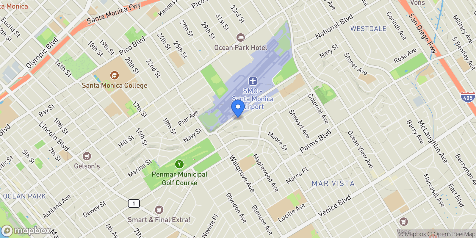 Map showing 13025 Dewey St, Los Angeles, CA, 90066, USA, Santa Monica, California, United States.