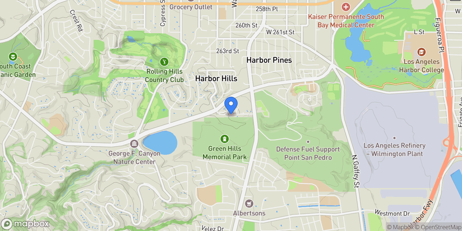 Map showing 1902 Peninsula Verde Driv, Rancho Palos Verdes, CA, 90275, USA, Rolling Hills, California, United States.