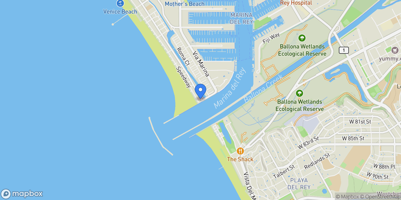 Map showing 5515 Pacific Ave unit: 1, #1, Marina Del Rey, CA, 90292, USA, Marina del Rey, California, United States.