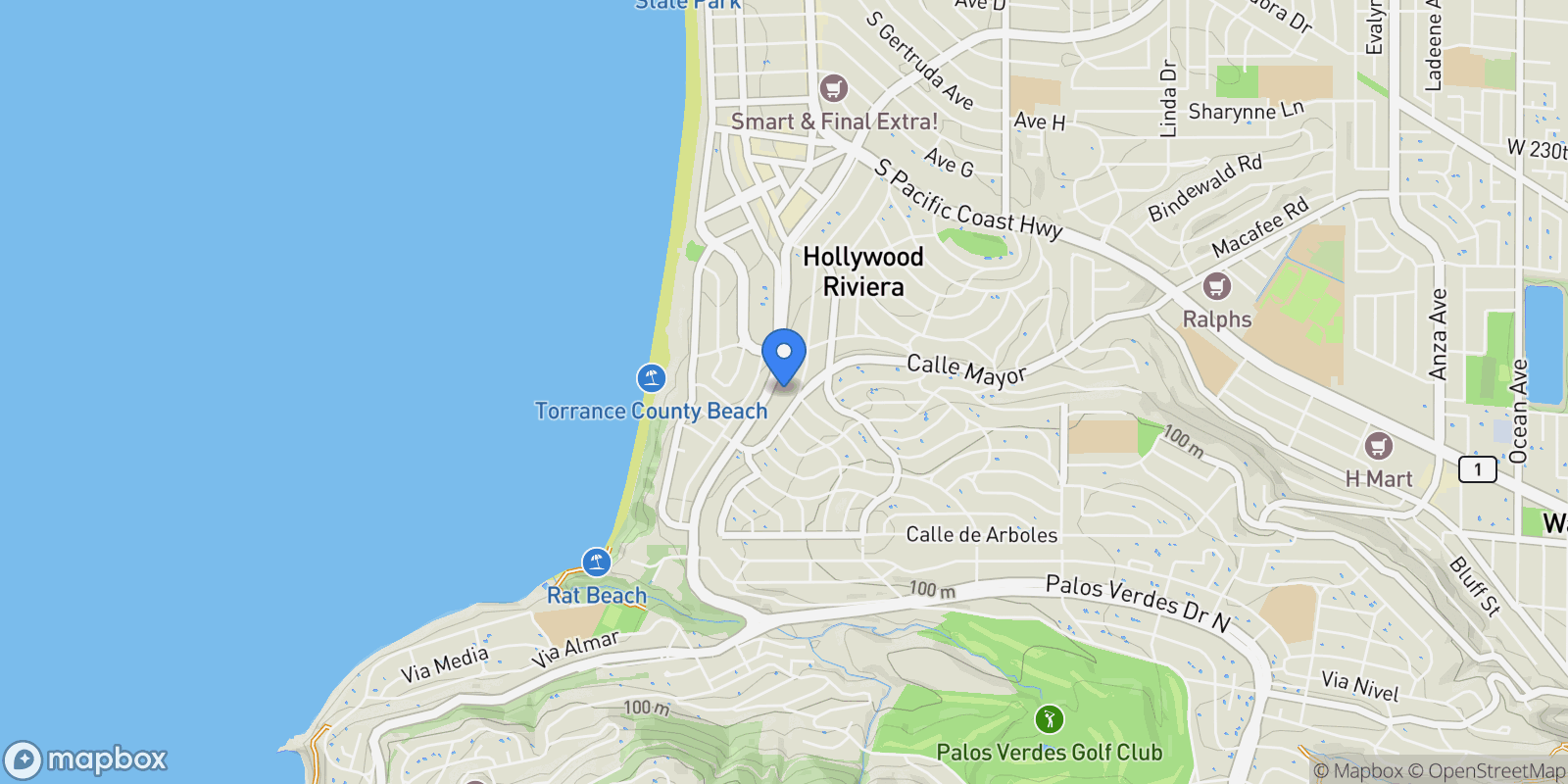 Map showing 431 Camino De Las Colinas, Redondo Beach, CA, 90277, USA, Torrance, California, United States.