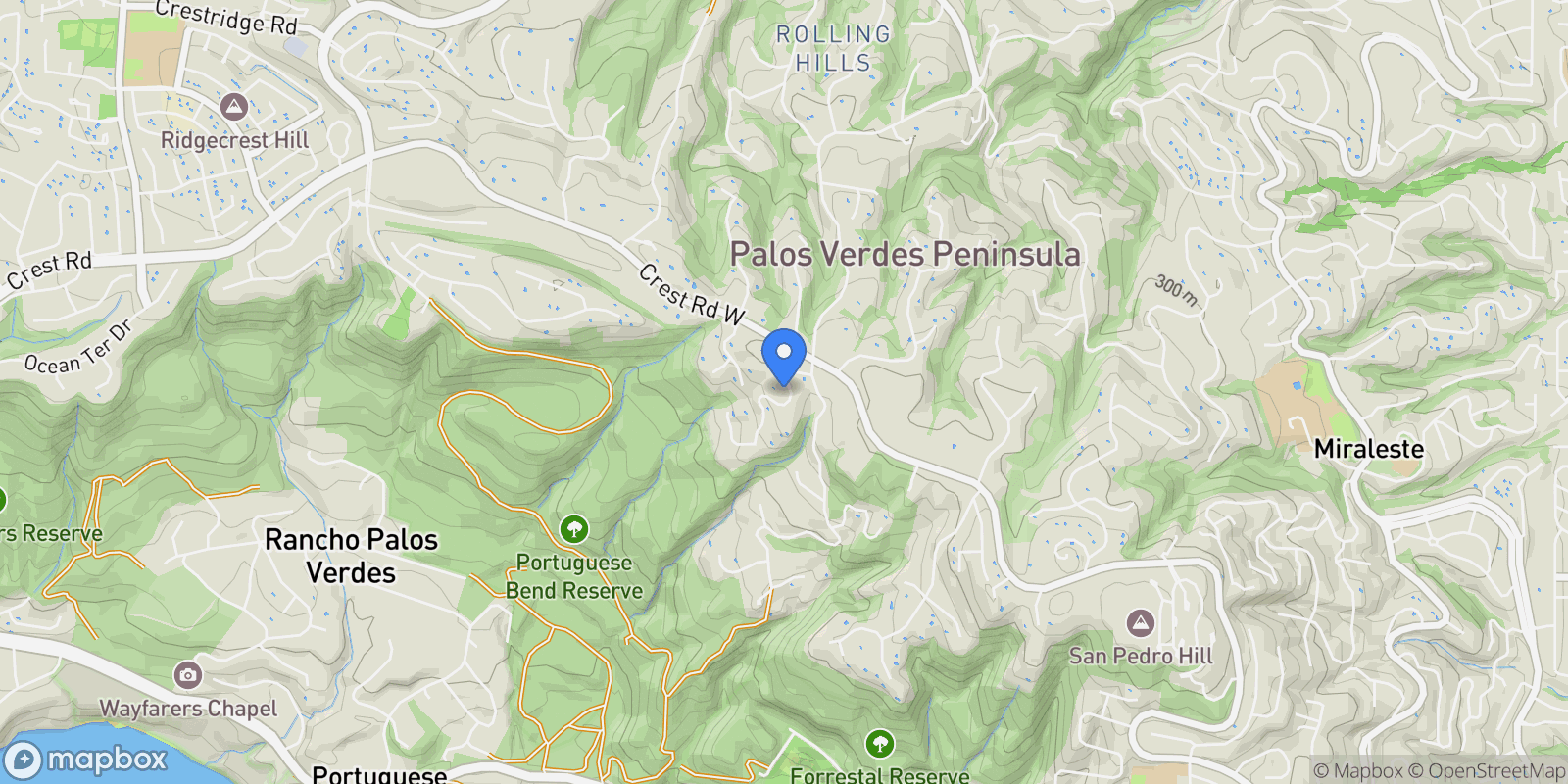 Map showing 7 Cinchring Road, Rolling Hills, CA, 90274, USA, Rolling Hills Estates, California, United States.