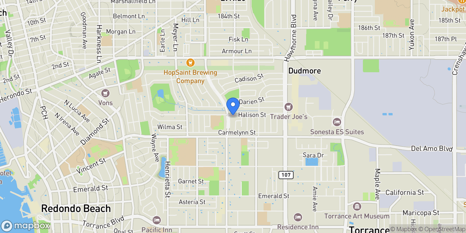Map showing 4914 Halison Street, Torrance, CA, 90503, USA, Torrance, California, United States.