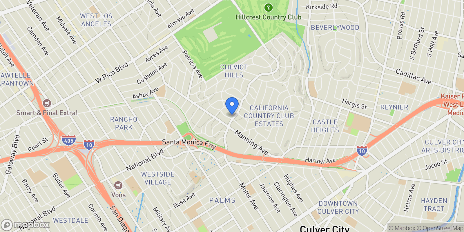Map showing 3067 Motor Ave, Los Angeles, CA, 90064, USA, Los Angeles, California, United States.
