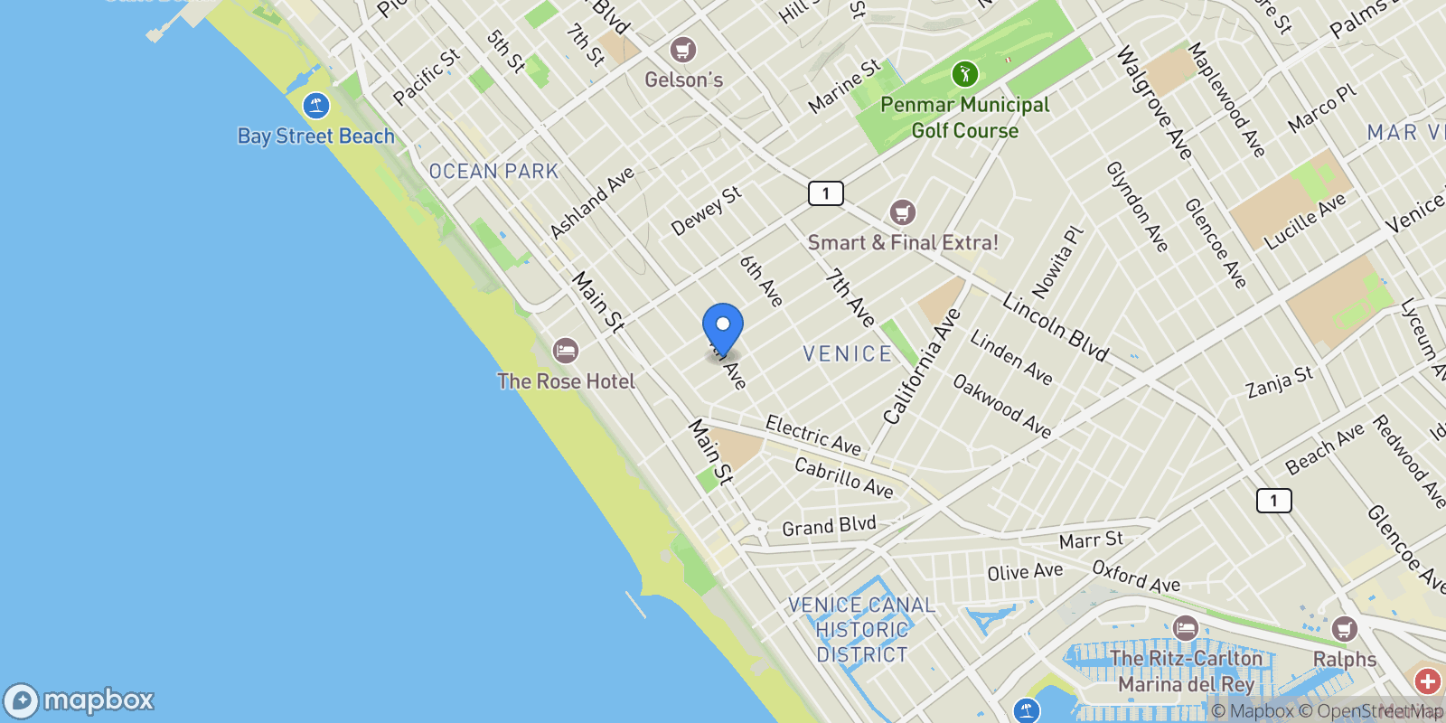 Map showing 717 4th Avenue, Venice, CA, 90291, USA, Los Angeles, California, United States.