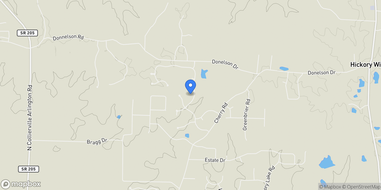 Map showing 105 ASTON CROSS DR, Eads, TN, 38028, USA, 38028, Tennessee, United States.