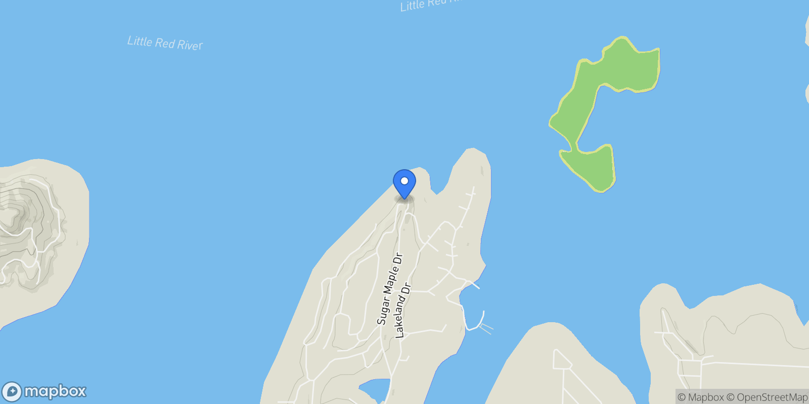 Map showing 1023 Rock Ledge Road, Heber Springs, AR, 72543, USA, Heber Springs, Arkansas, United States.