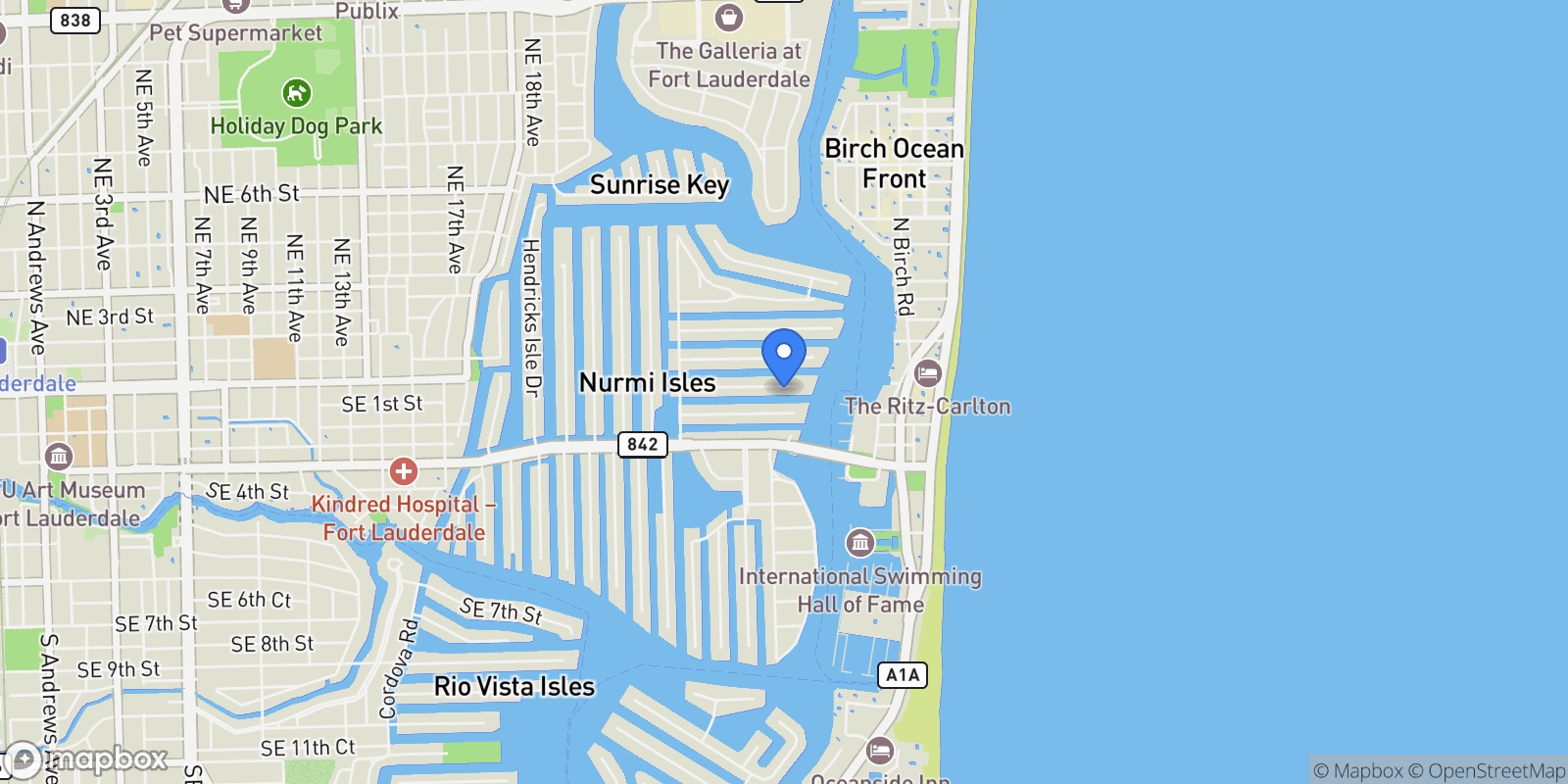 Map showing 2614 Castilla Isle, Fort Lauderdale, FL, 33301, USA, Fort Lauderdale, Florida, United States.